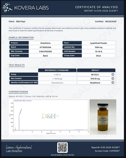 Glutathione 1500mg (10 Vials)