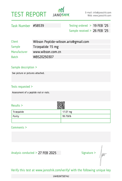 Tirzepatide 15mg (10 Vials)